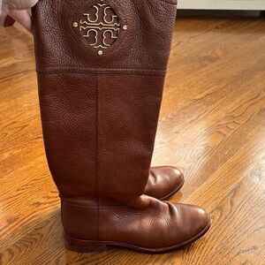 Tory Burch Rich Brown Heeled Boots